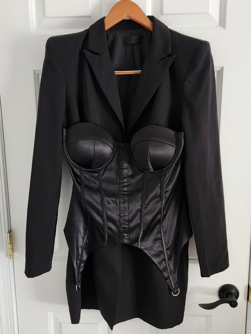 ICCON Black Women's Tailored Corset Blazer Size Medium